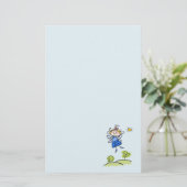 Whimsical Happy Flying Angel Fairy Briefpapier (Staand voorkant)