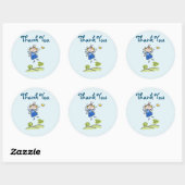 Whimsical Happy Flying Angel Fairy Dank u Ronde Sticker (Vel)