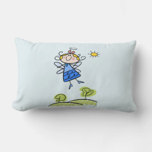 Whimsical Happy Flying Angel Fairy Kussen