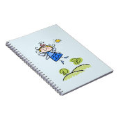 Whimsical Happy Flying Angel Fairy Notitieboek (Rechterzijde)