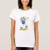 Whimsical Happy Flying Angel Fairy T-shirt (Voorkant)