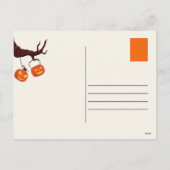 Whimsical Happy Halloween Cat Holiday Briefkaart (Achterkant)