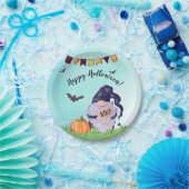 Whimsical Happy Halloween Papieren Bordje (Feest)