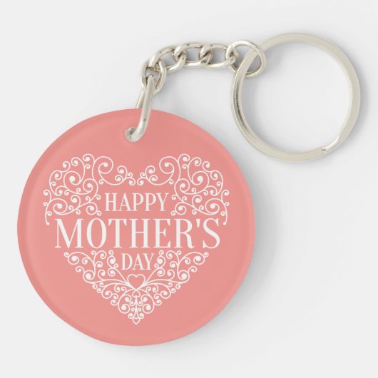 Whimsical Happy Moederdag Sleutelhanger (Achterkant)