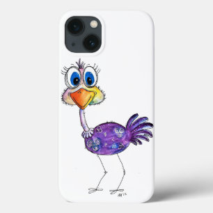 Whimsical Happy Paars Ostrich Hoesje-Mate Case-Mate iPhone Case