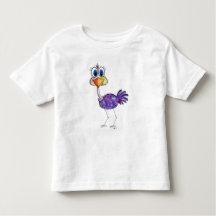 Whimsical Happy Paars Ostrich