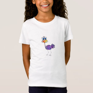 Whimsical Happy Paars Ostrich T-shirt