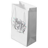 Whimsical Happy Paaskalligrafie | Gift Bag Klein Cadeauzakje (Achterkant Gekanteld)