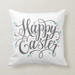 Whimsical Happy Paaskalligrafie | Sierkussen