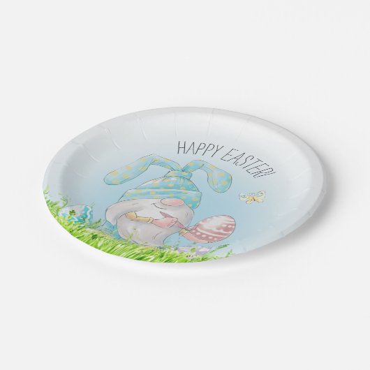 Whimsical Happy Pasen Papieren Bordje (Gekanteld)