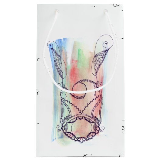 Whimsical Happy Purim geschenkzak Klein Cadeauzakje (Achterkant)