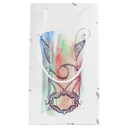 Whimsical Happy Purim geschenkzak Klein Cadeauzakje (Voorkant)