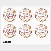 Whimsical Happy Thanksgiving Day | STICKER (Vel)