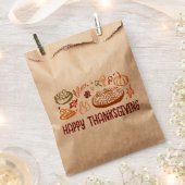 Whimsical Happy Thanksgiving Vriendschapsgeschenk  Bedankzakje (Geknipt)