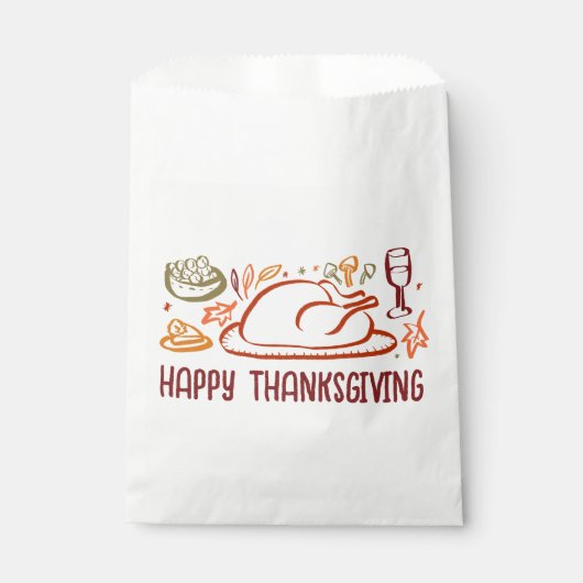 Whimsical Happy Thanksgiving Vriendschapsgeschenk  Bedankzakje (Voorkant)