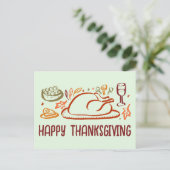 Whimsical Happy Thanksgiving Vriendschapsgeschenk  Briefkaart (Staand voorkant)