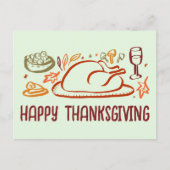 Whimsical Happy Thanksgiving Vriendschapsgeschenk  Briefkaart (Voorkant)
