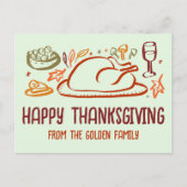 Whimsical Happy Thanksgiving Vriendschapsgeschenk  Briefkaart (Voorkant)