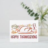Whimsical Happy Thanksgiving Vriendschapsgeschenk  Briefkaart (Staand voorkant)