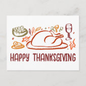 Whimsical Happy Thanksgiving Vriendschapsgeschenk  Briefkaart (Voorkant)
