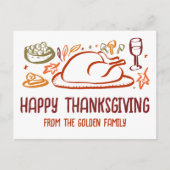Whimsical Happy Thanksgiving Vriendschapsgeschenk  Briefkaart (Voorkant)