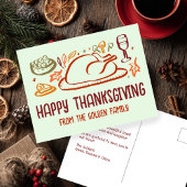 Whimsical Happy Thanksgiving Vriendschapsgeschenk  Briefkaart