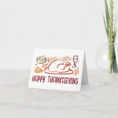 Whimsical Happy Thanksgiving Vriendschapsgeschenk  Kaart (Voorkant)