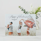 Whimsical Happy Valentine's Day Photo Feestdagenkaart (Staand voorkant)