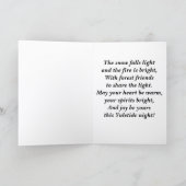 Whimsical Happy Yule card Feestdagen Kaart (Binnen)