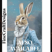 Whimsical Hare Gekleed in Blauw, Sneeuw CE7 Decoup Tissuepapier