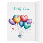 Whimsical hart ballonnen Gelukkige Valentijnsdag (Binnen (Links))