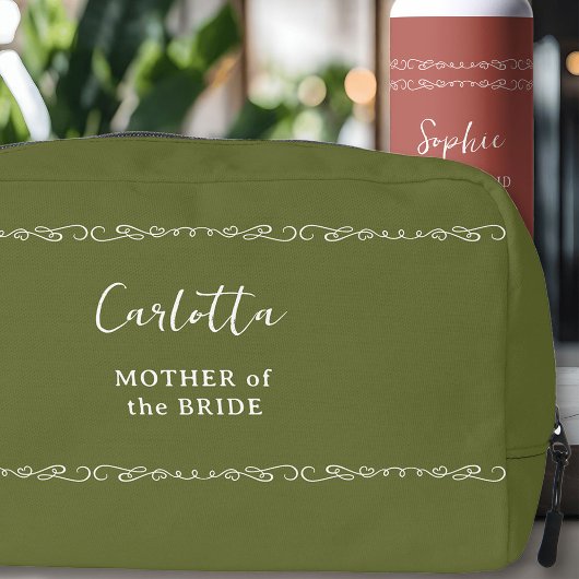 Whimsical hart doedelen elke kleur bruiloft partij toilettasje