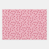 Whimsical hart doedels op roze inpakpapier vel (Voorkant 3)