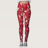 Whimsical hart en bladeren Leggings (Voorkant)