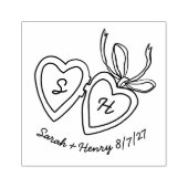 Whimsical Hart Hanger Doodle Schets Modern MAAKBAA Rubberstempel (Afrduk)