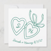 Whimsical Hart Hanger Doodle Schets Modern MAAKBAA Save The Date (Voorkant)
