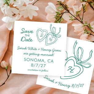 Whimsical Hart Hanger Doodle Schets Modern MAAKBAA Save The Date