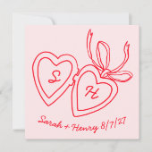 Whimsical Hart Hanger Doodle Schets Modern MAATWER Save The Date (Voorkant)