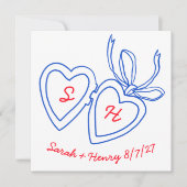 Whimsical Hart Hanger Doodle Schets Modern MAATWER Save The Date (Voorkant)