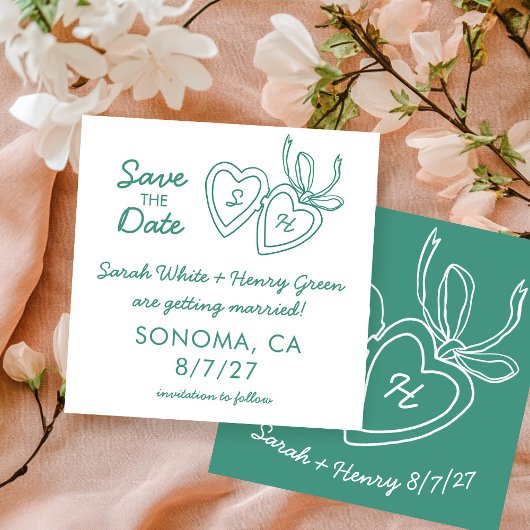 Whimsical Hart Hanger Moderne DOODLE SCHETS CUSTOM Save The Date
