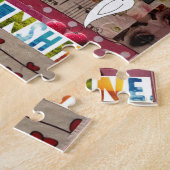 Whimsical hart papier kunst puzzel legpuzzel (Zijkant)