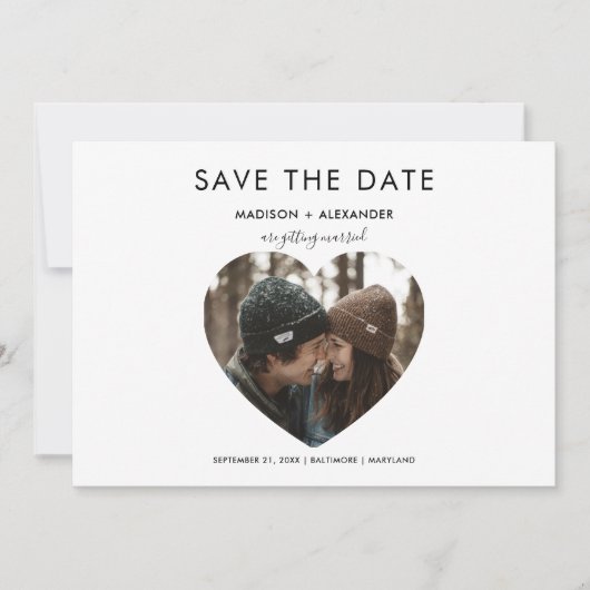 Whimsical Hart Save The Date Foto (Voorkant)