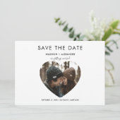 Whimsical Hart Save The Date Foto (Staand voorkant)