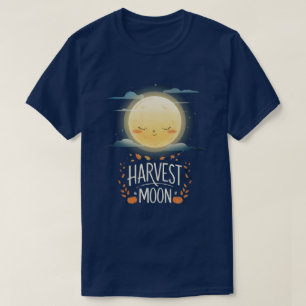 Whimsical Harvest Moon te midden van herfstgelukza T-shirt