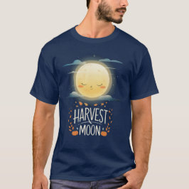 Whimsical Harvest Moon te midden van herfstgelukza T-shirt