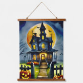 Whimsical Haunted House: 26" x 36" paneel Hangend Wandkleed (Voorkant)