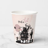 Whimsical Haunted House Baby shower Party Cups Papieren Bekers (Achterkant)