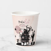 Whimsical Haunted House Baby shower Party Cups Papieren Bekers (Voorkant)