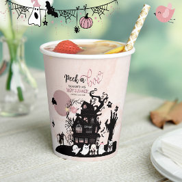 Whimsical Haunted House Baby shower Party Cups Papieren Bekers