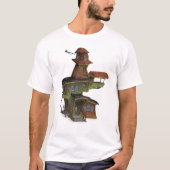 Whimsical Haunted House Illustration T-shirt (Voorkant)